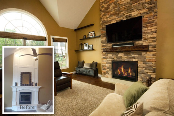 Fireplace Makeover-Strongsville, OH
