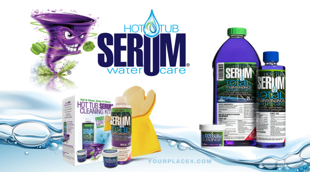 Hot Tub Serum Eater Care Products. We have what you need at The Place